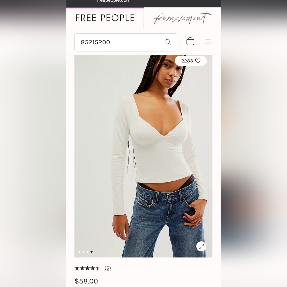 Free people duo corset Long-sleeve cami